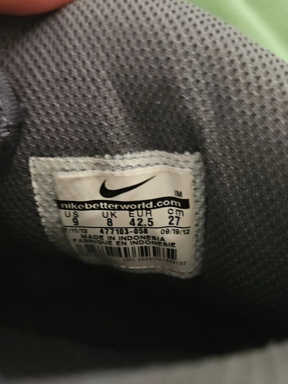 Nike Black Leather HIGH TOPS Killer Shape Worn Once Inside..Men Size 9